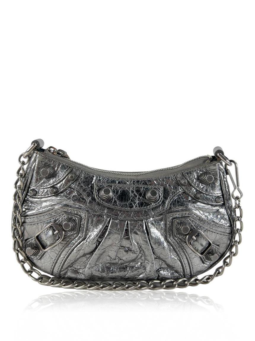 balenciaga balenciaga le cagole purse metalizada metallic mini
