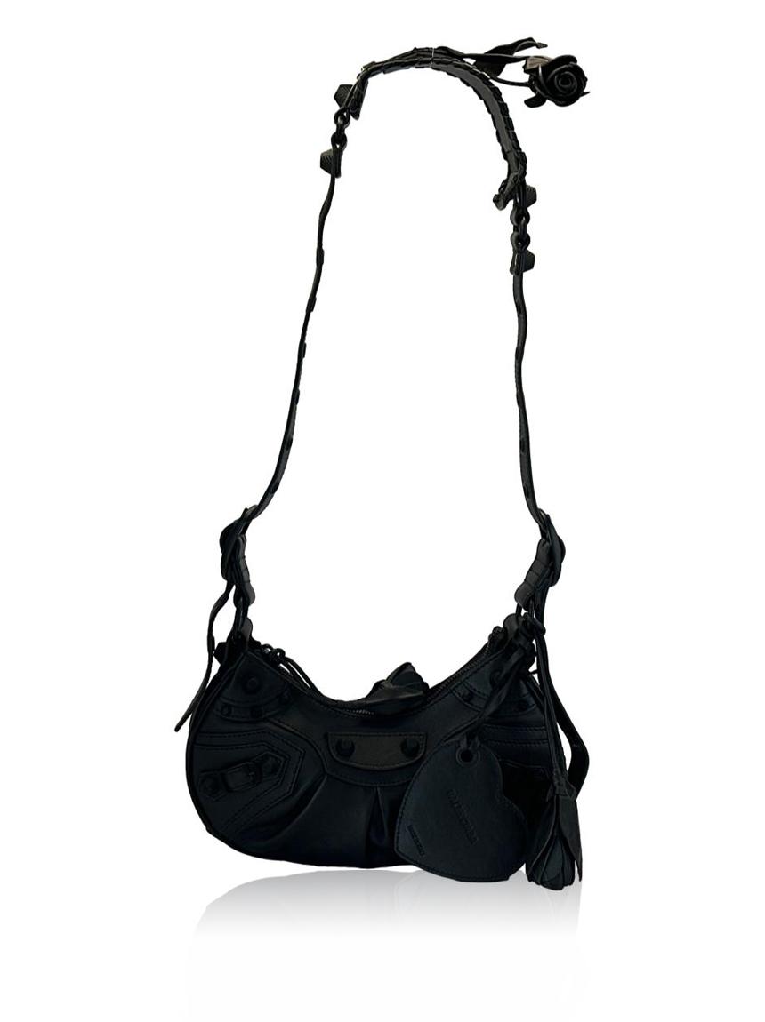 balenciaga balenciaga le cagole rosas preta black