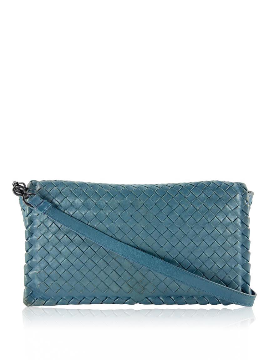 bottega veneta bottega veneta intrecciato azul blue