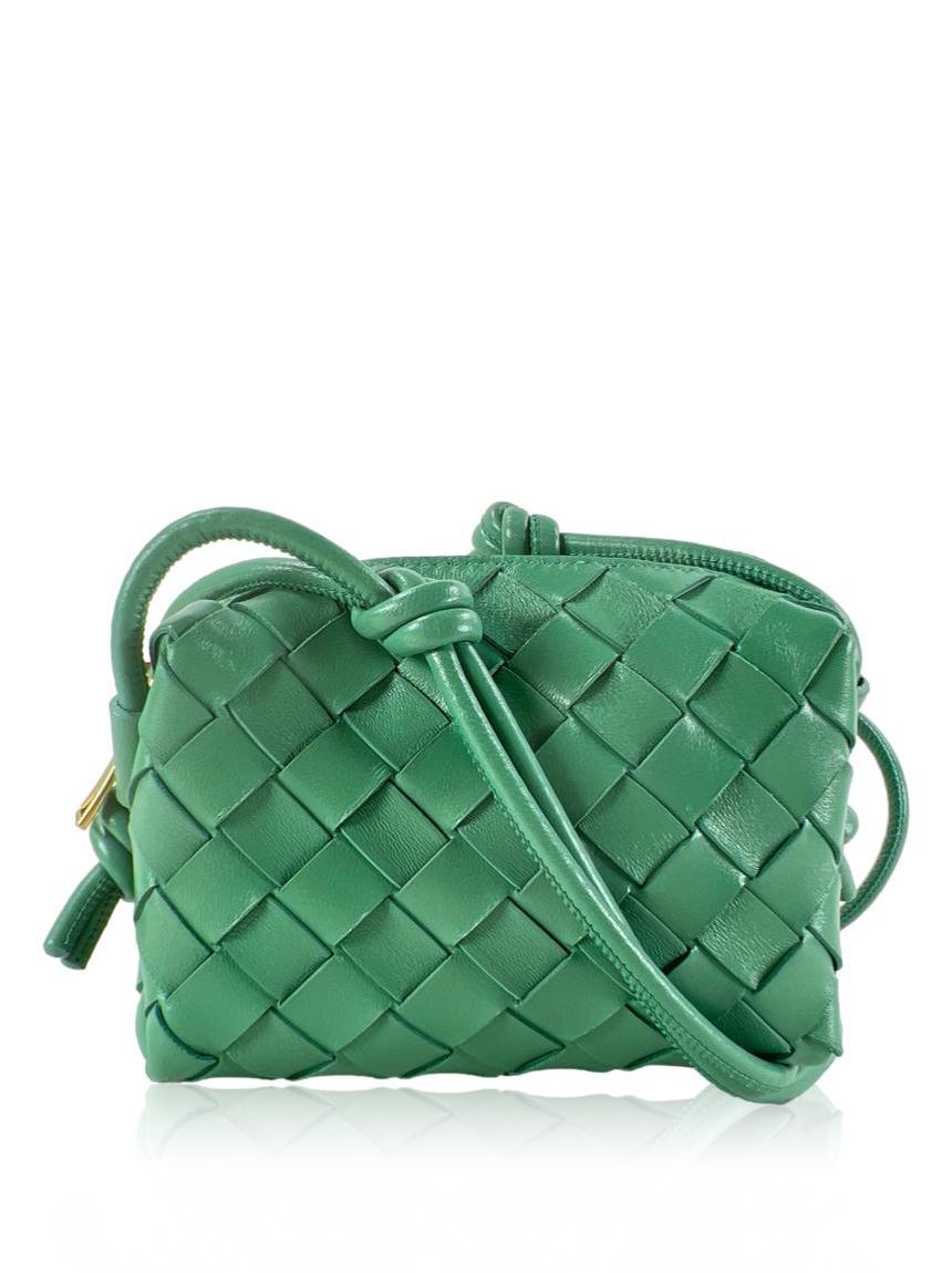bottega veneta bottega veneta loop candy intrecciato verde mermaid green