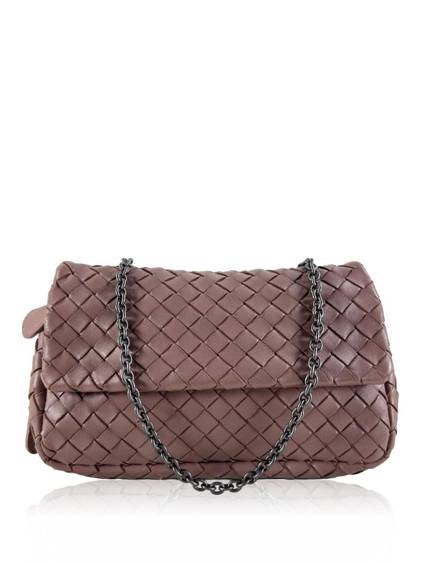 bottega veneta bottega veneta olimpia baby intrecciato malva intrecciato