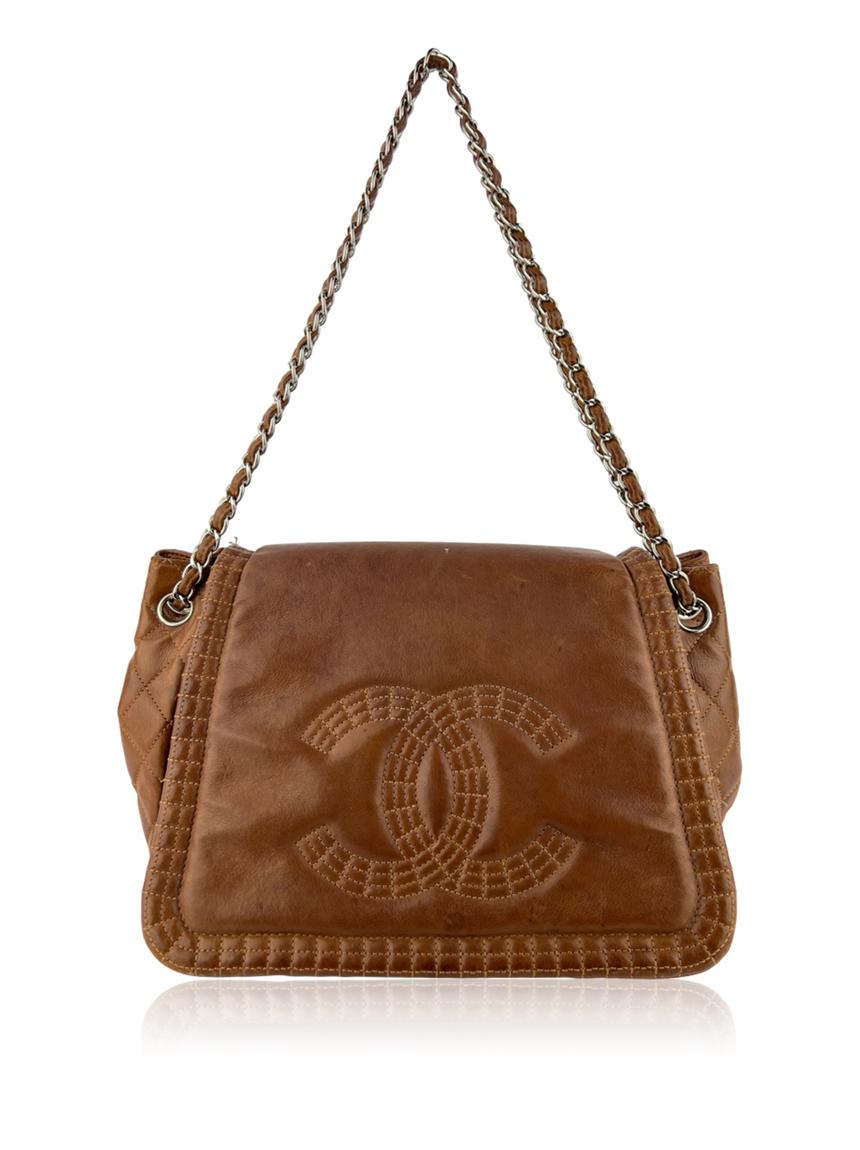 chanel chanel coco bengal accordion marrom brown