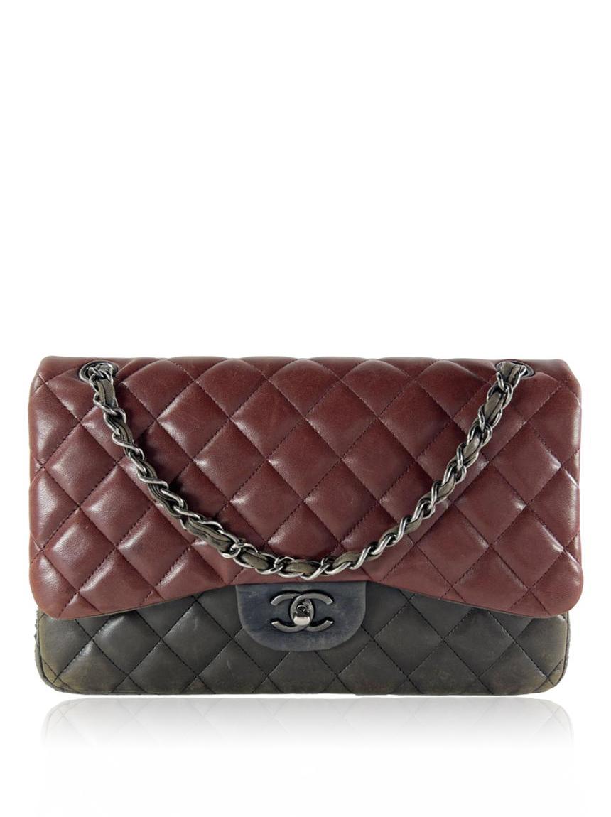 chanel double flap multicolor