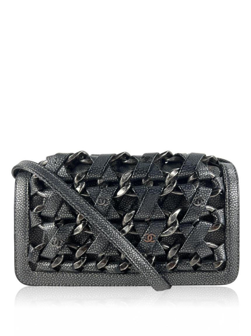 chanel chanel interlaced cinza gray