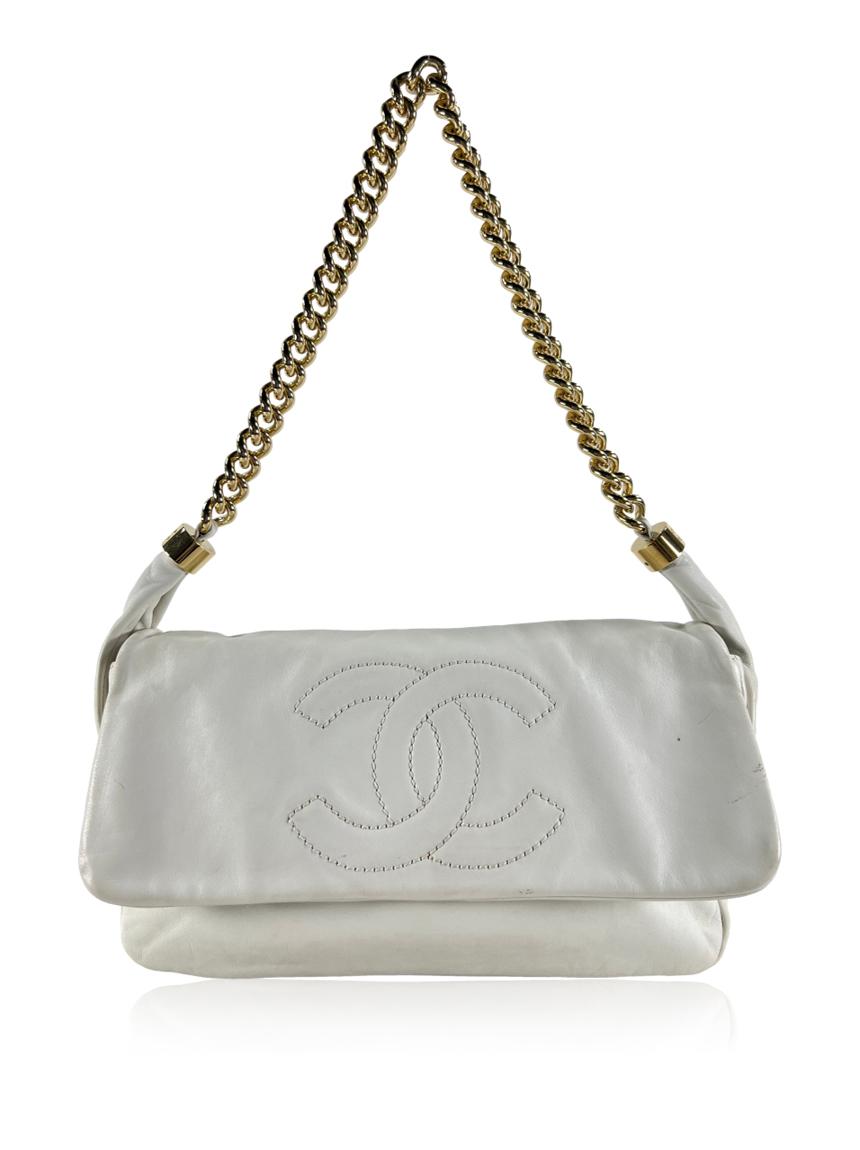 chanel flap white