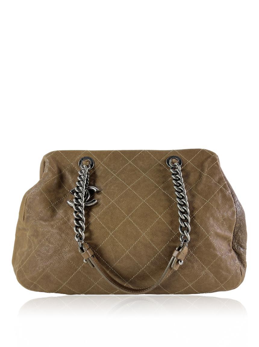 chanel chanel simply cc bowling marrom brown