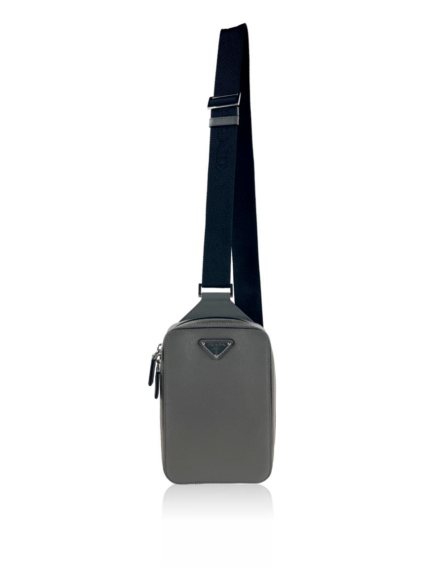 prada prada brique saffiano cinza gray