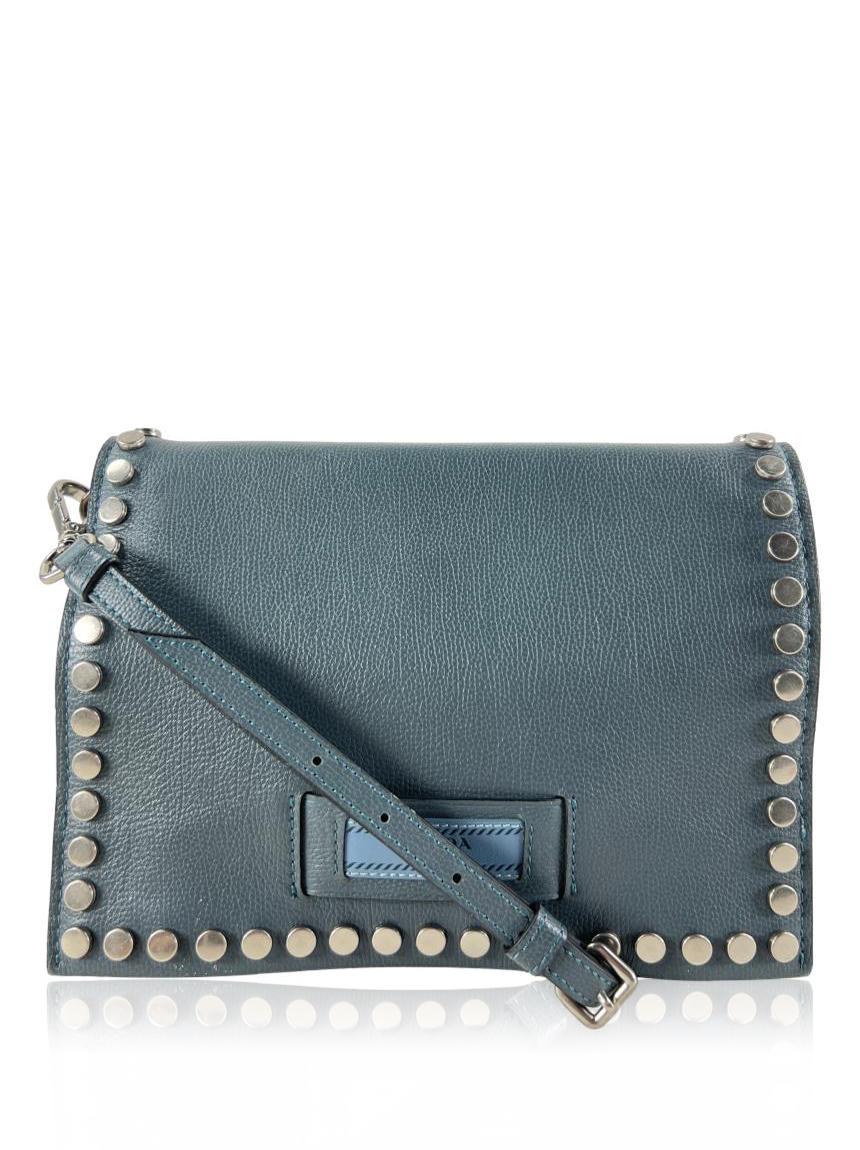 prada prada etiquette studded cinza gray