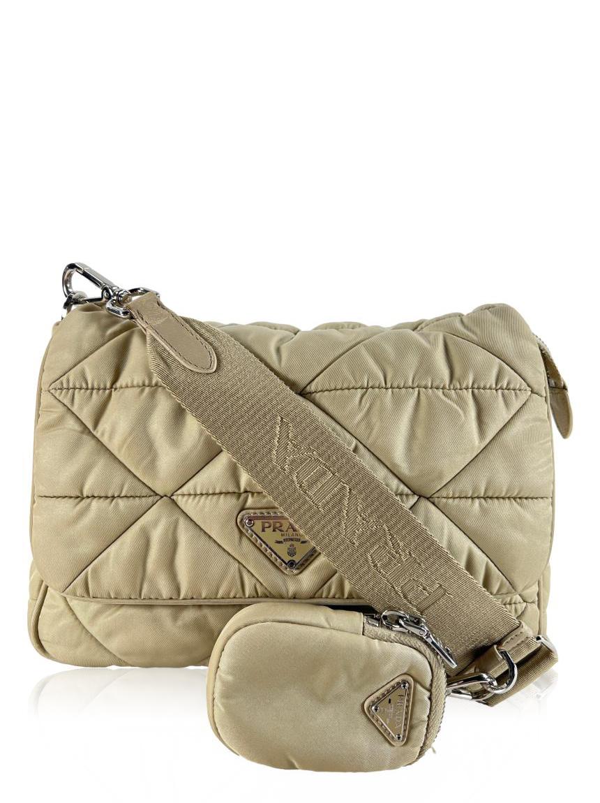 prada prada re nylon bege beige