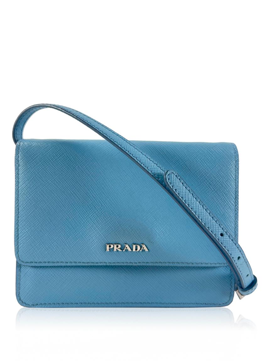 prada prada saffiano lux azul astrale blue