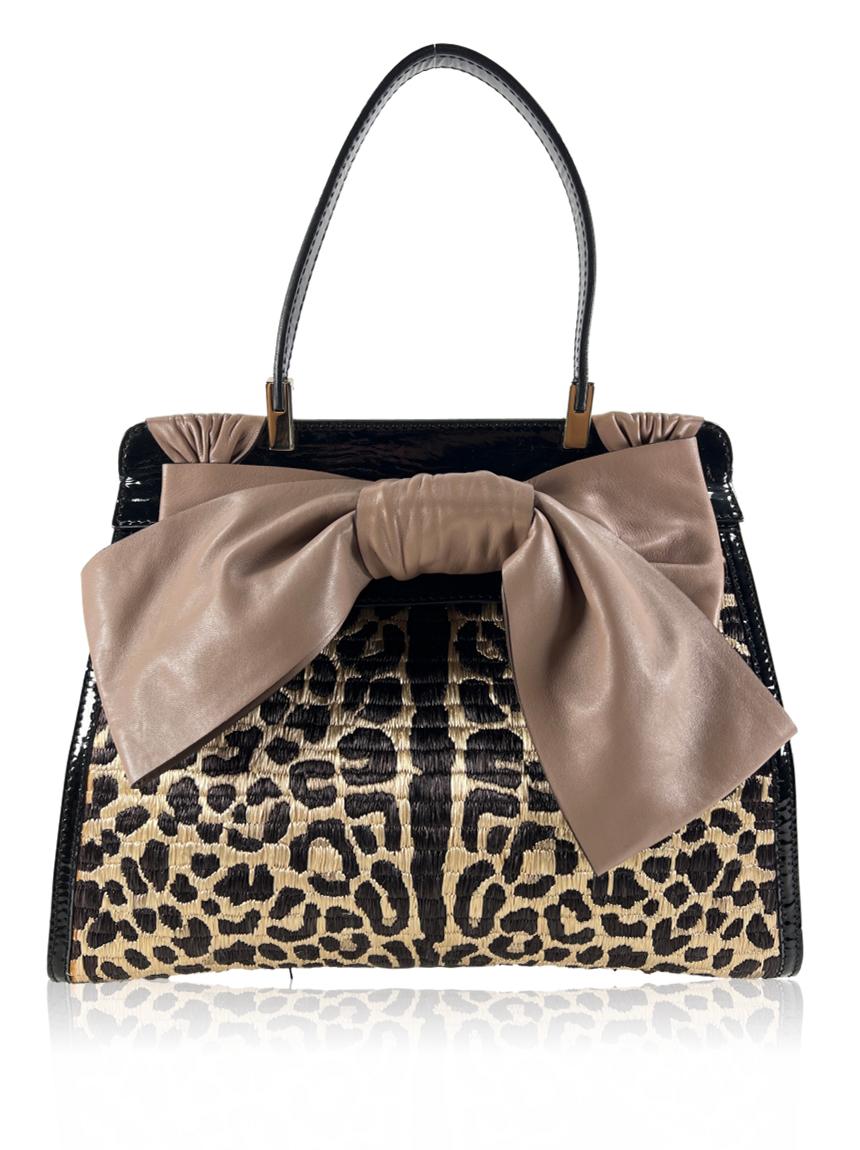 valentino aphrodite bow cgfj230 handle leopardo top