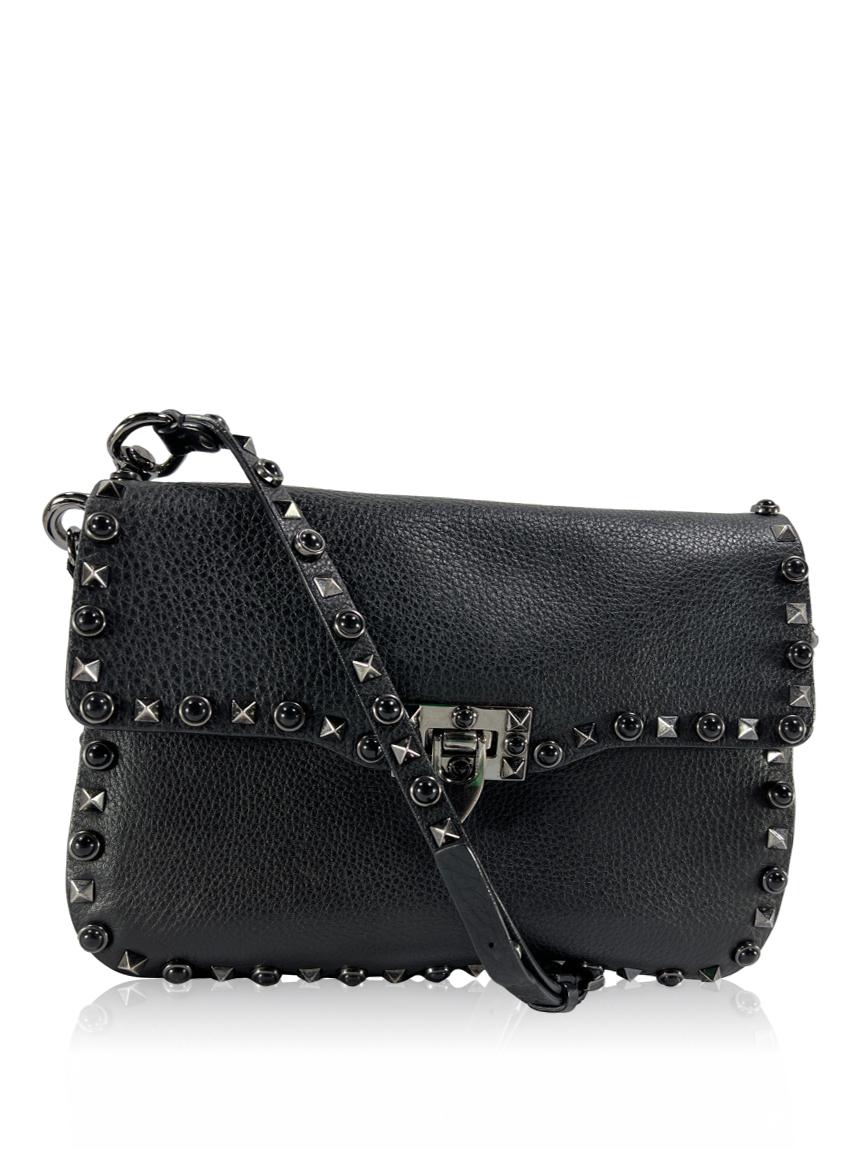 valentino valentino noir rockstud rolling preto black