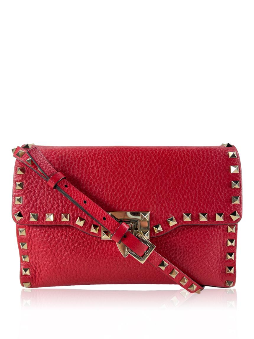 valentino valentino rockstud grainy vermelha red