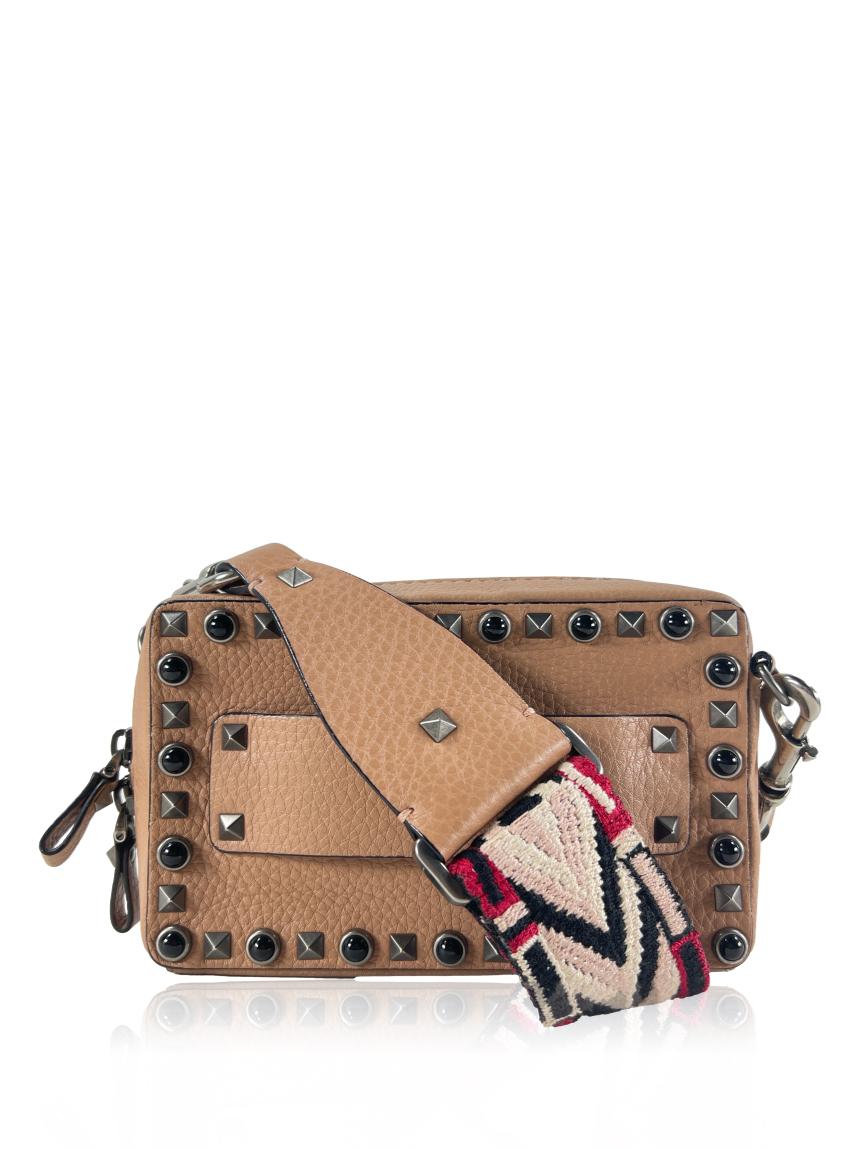 valentino valentino rockstud rolling bege beige