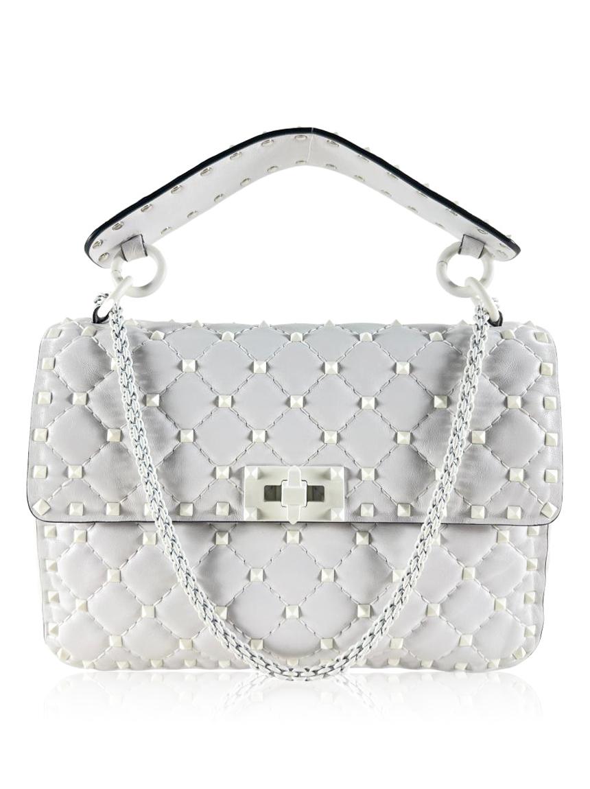 valentino valentino rockstud spike branca white