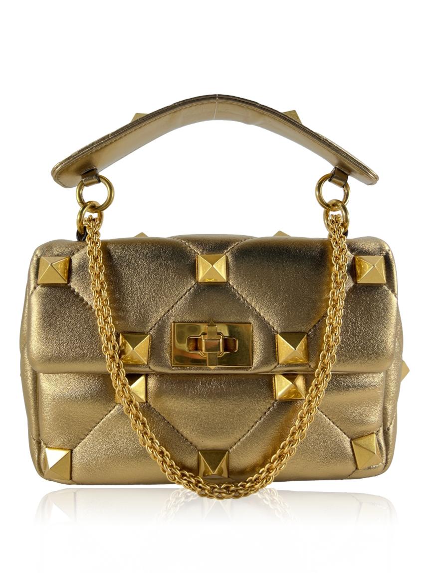 valentino valentino roman stud dourada gold