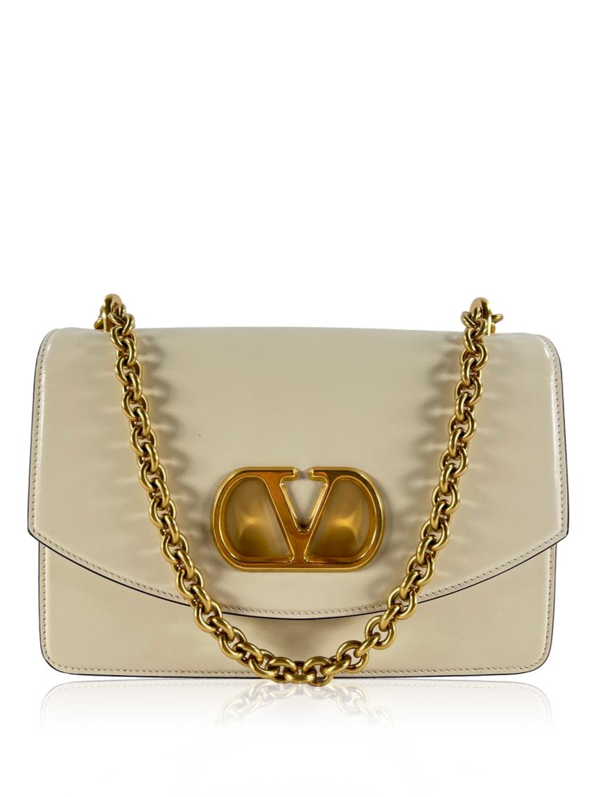 valentino calfskin cauk39 off shiny vain white