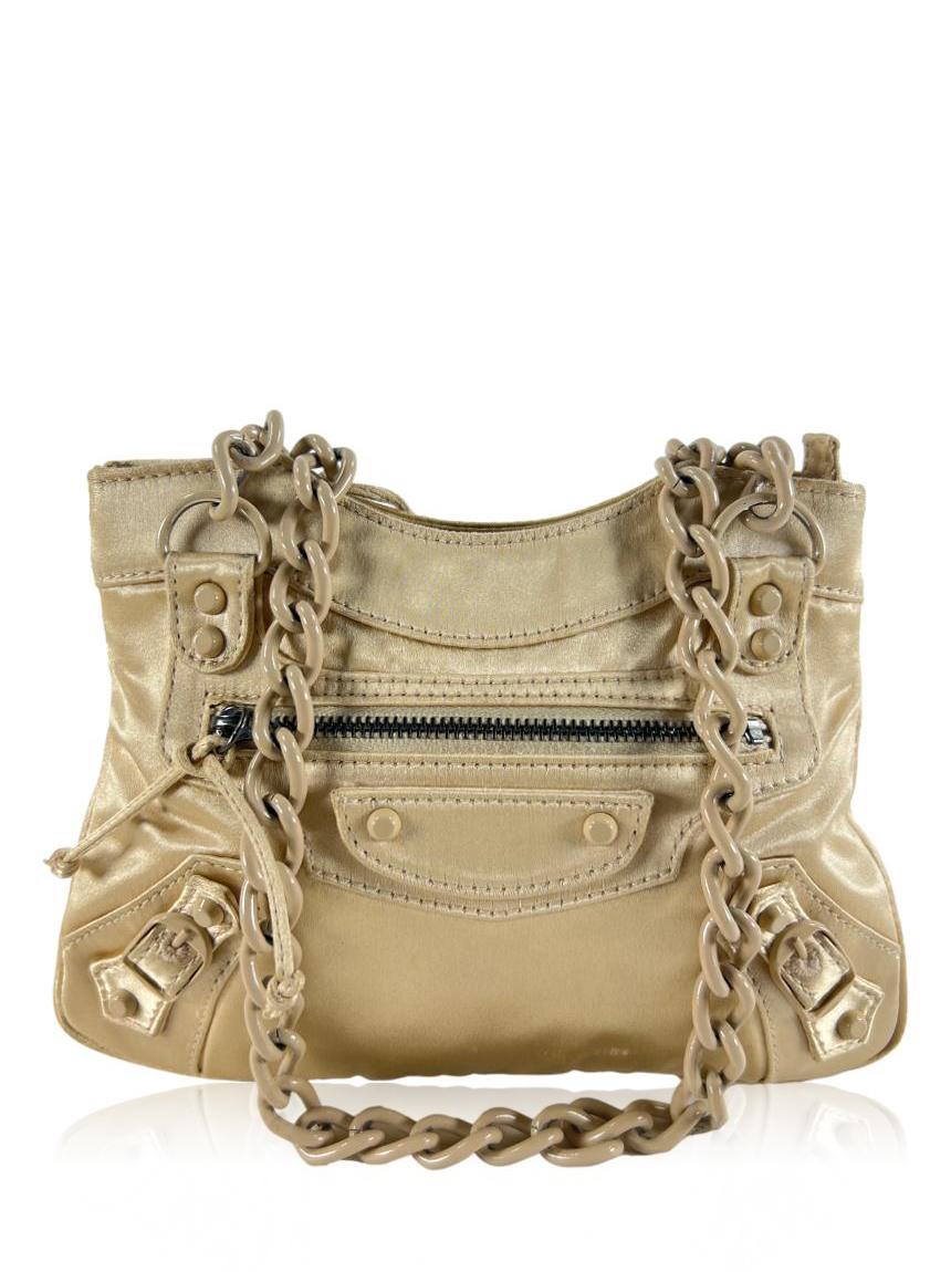 balenciaga balenciaga motocross classic city cetim bege vintage beige mini
