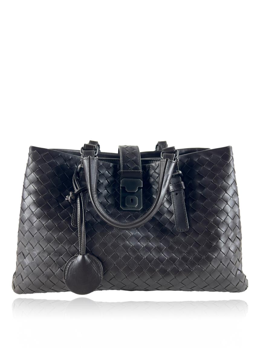 bottega veneta bottega veneta roma intrecciato marrom brown