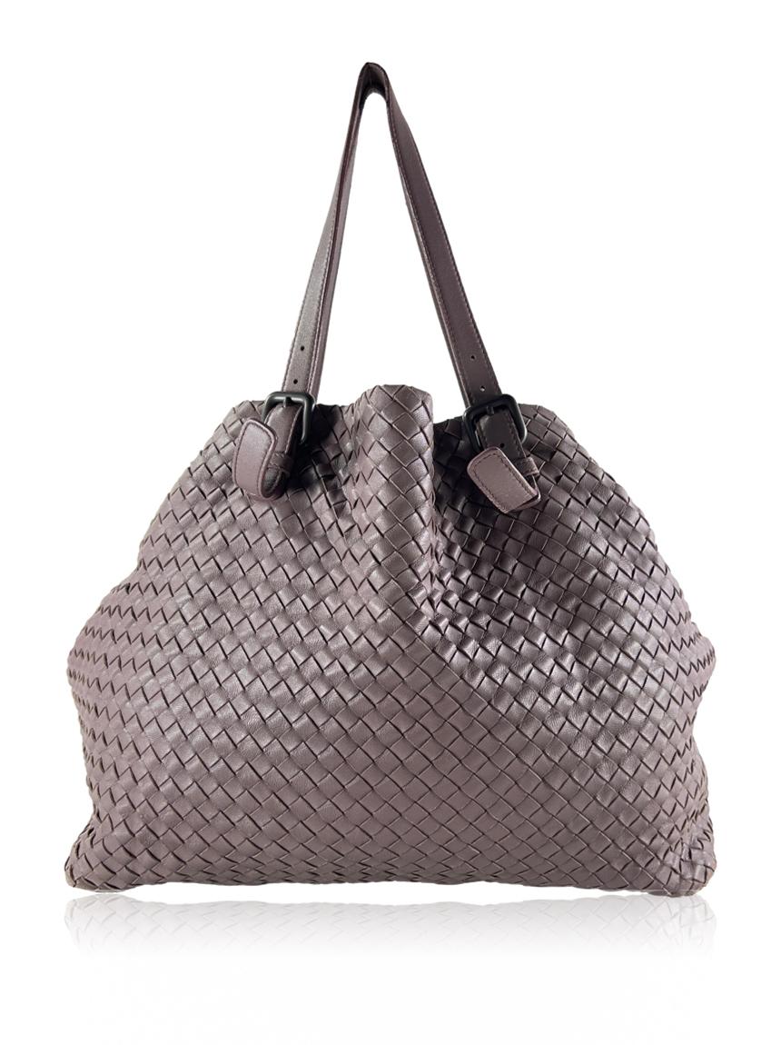 bottega veneta bottega veneta shopper intrecciato nappa roxo intrecciato
