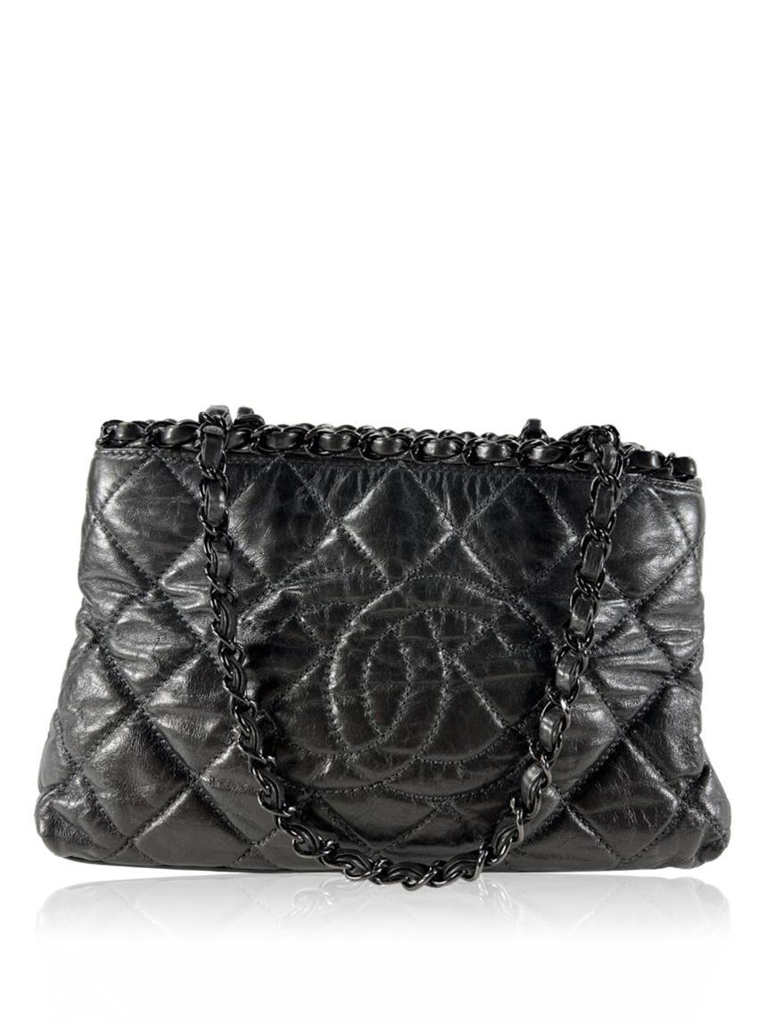 chanel chanel chain me quilted cinza gray
