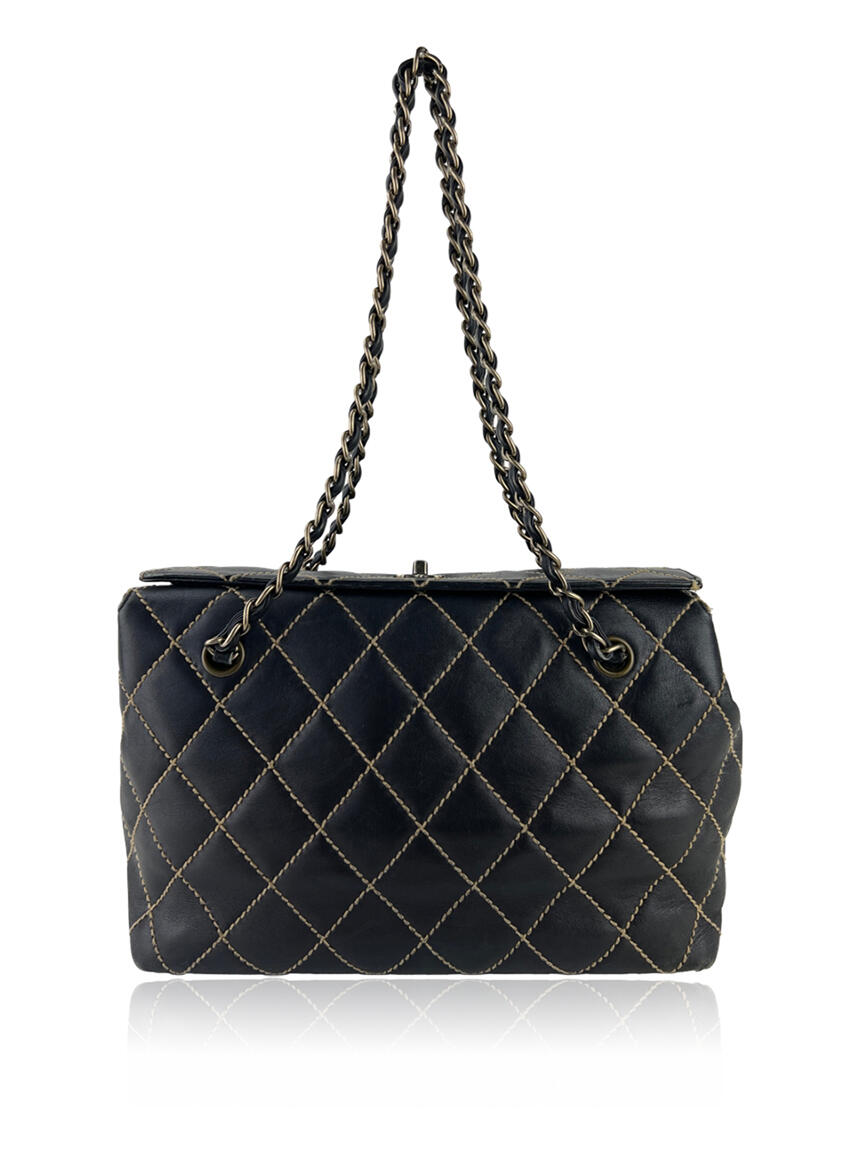 chanel chanel wild stitch preto vintage black