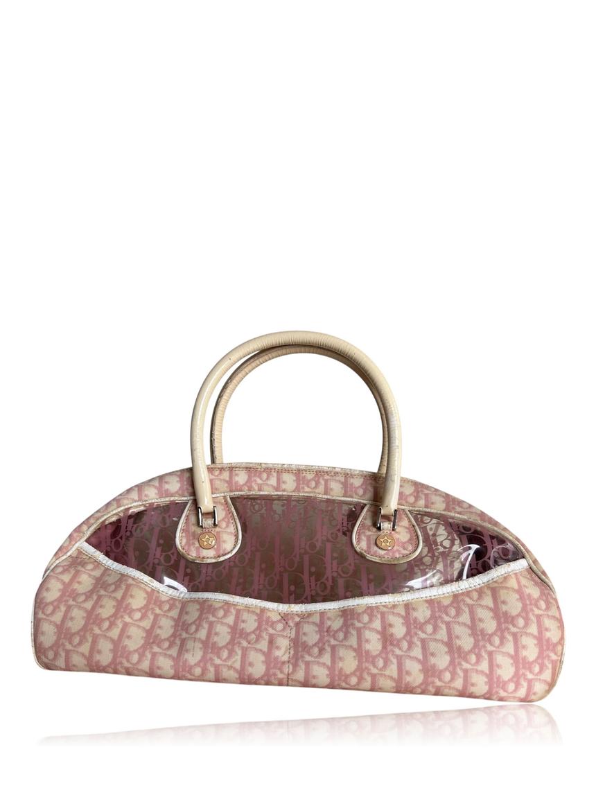 christian dior christian dior diorissimo bowler pvc rosa vintage pink