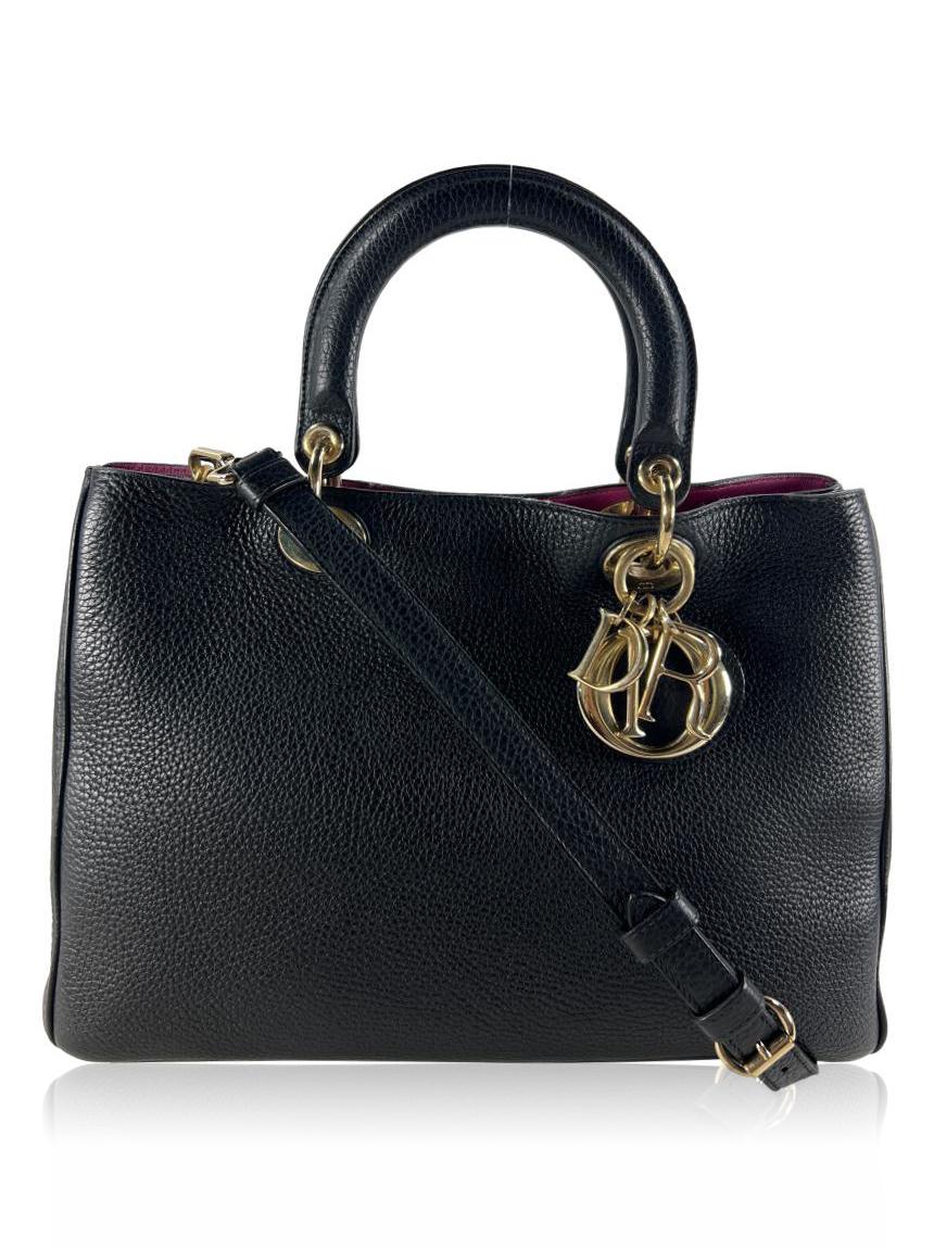 christian dior christian dior diorissimo couro preta black