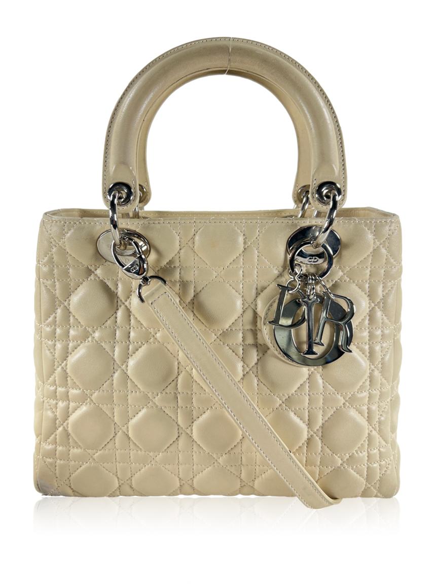 christian dior christian dior lady dior cannage bege beige