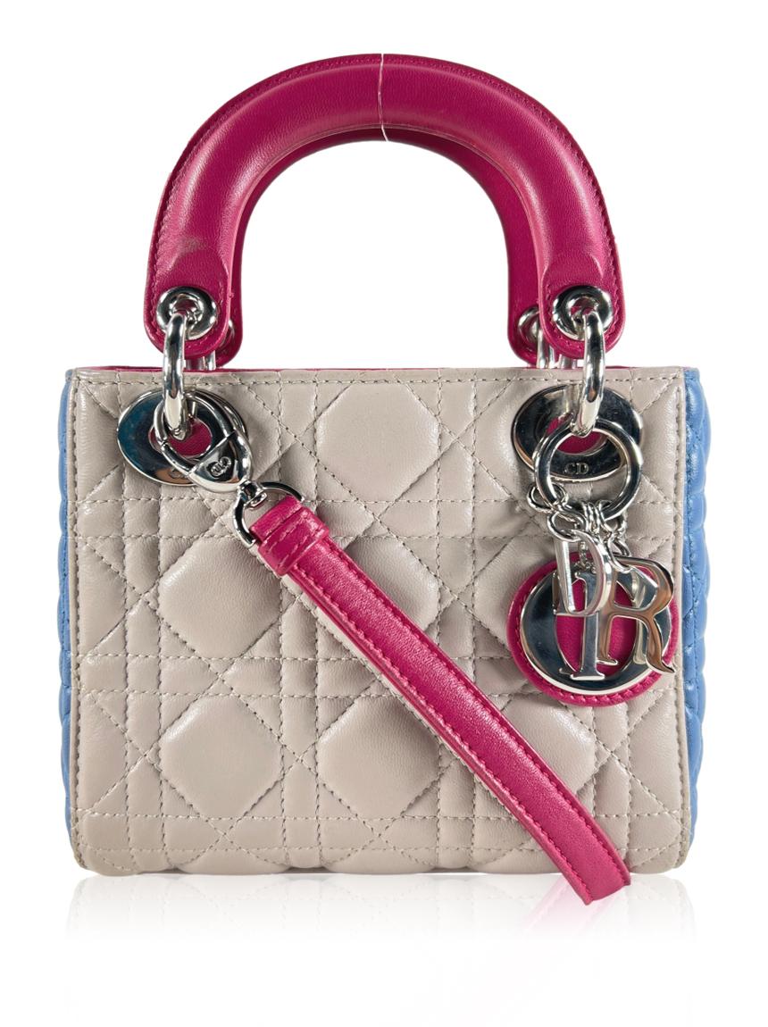 christian dior christian dior lady dior tricolor multicolor mini