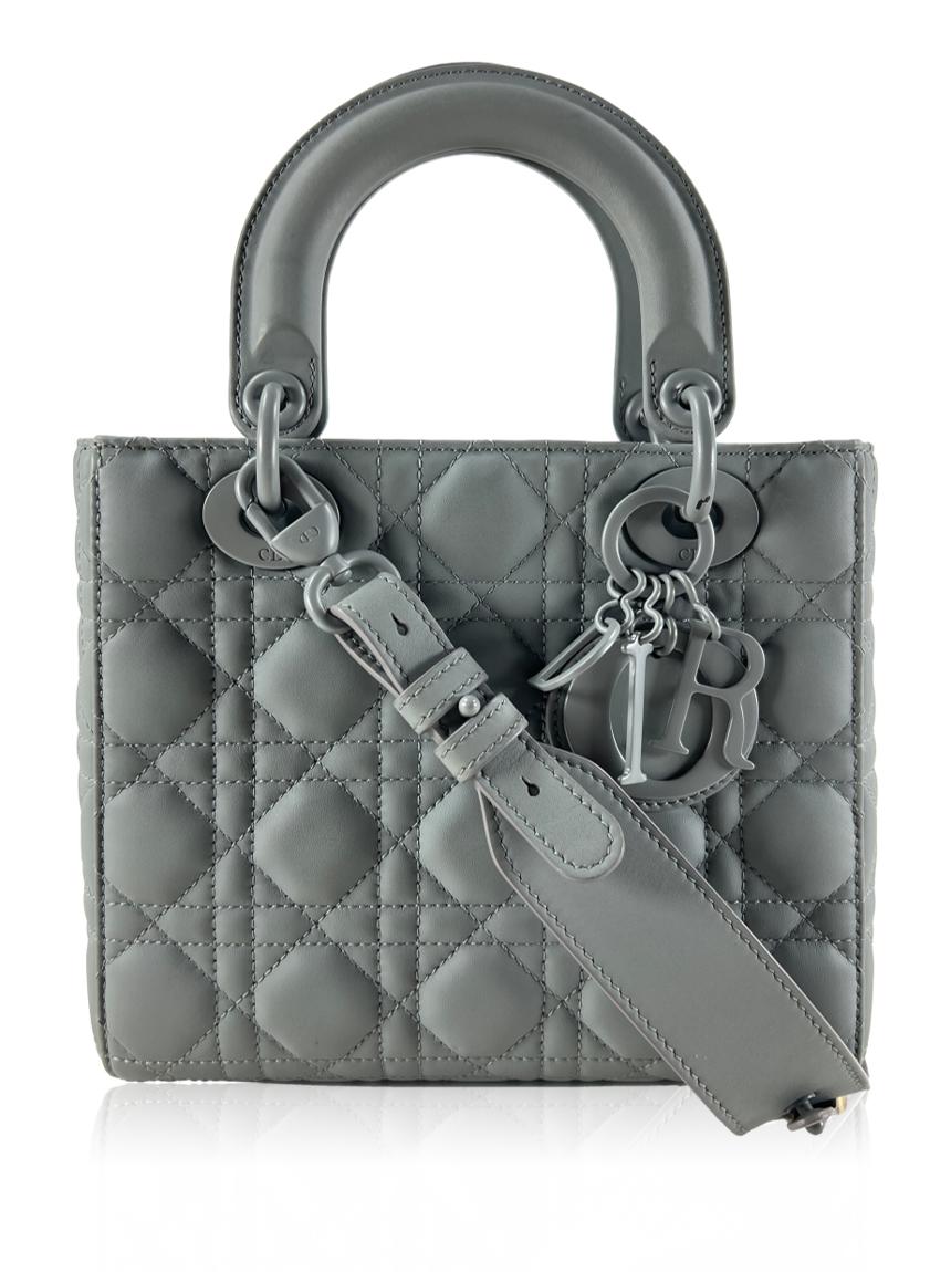 christian dior christian dior lady dior my abcdior cinza gray small