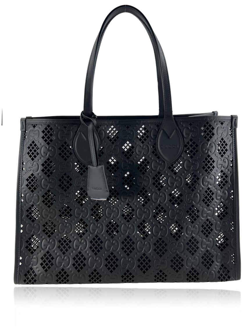 gucci gucci ophidia gg monogram diamond cut preta