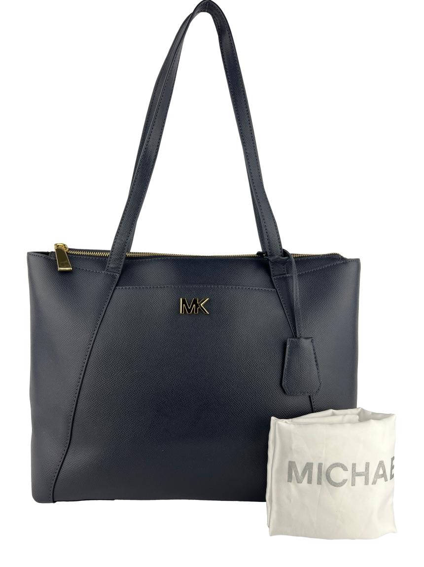 Bolsa Tote Michael Kors Maddie Azul Original - | Etiqueta Única