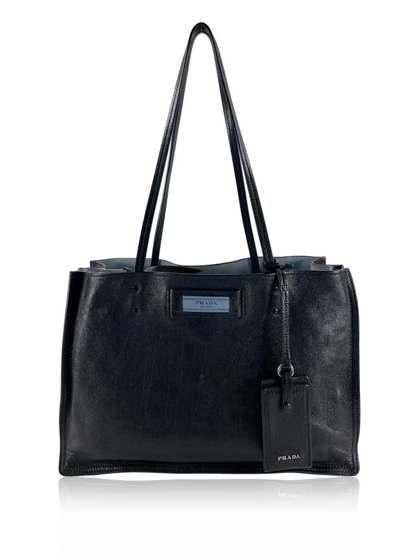 prada prada etiquette glace calf preto black