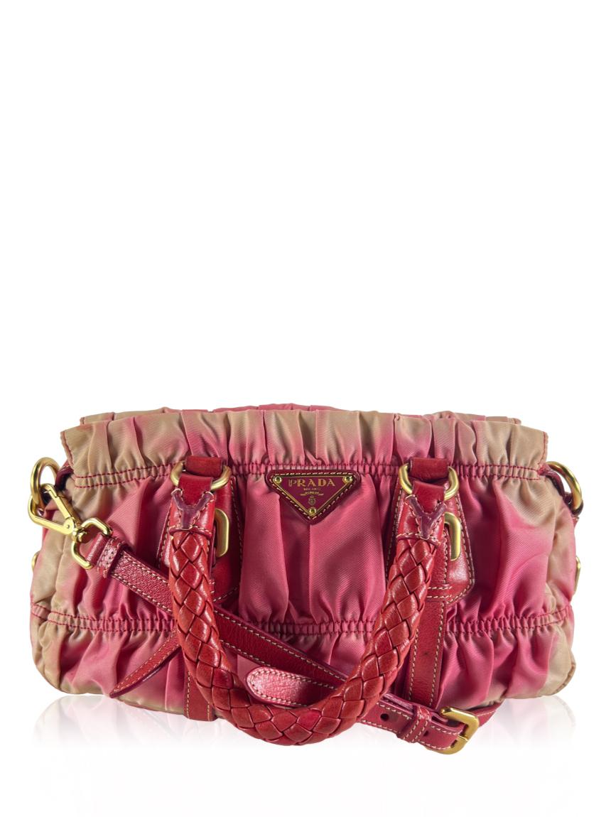prada prada gaufre nylon rosa pink