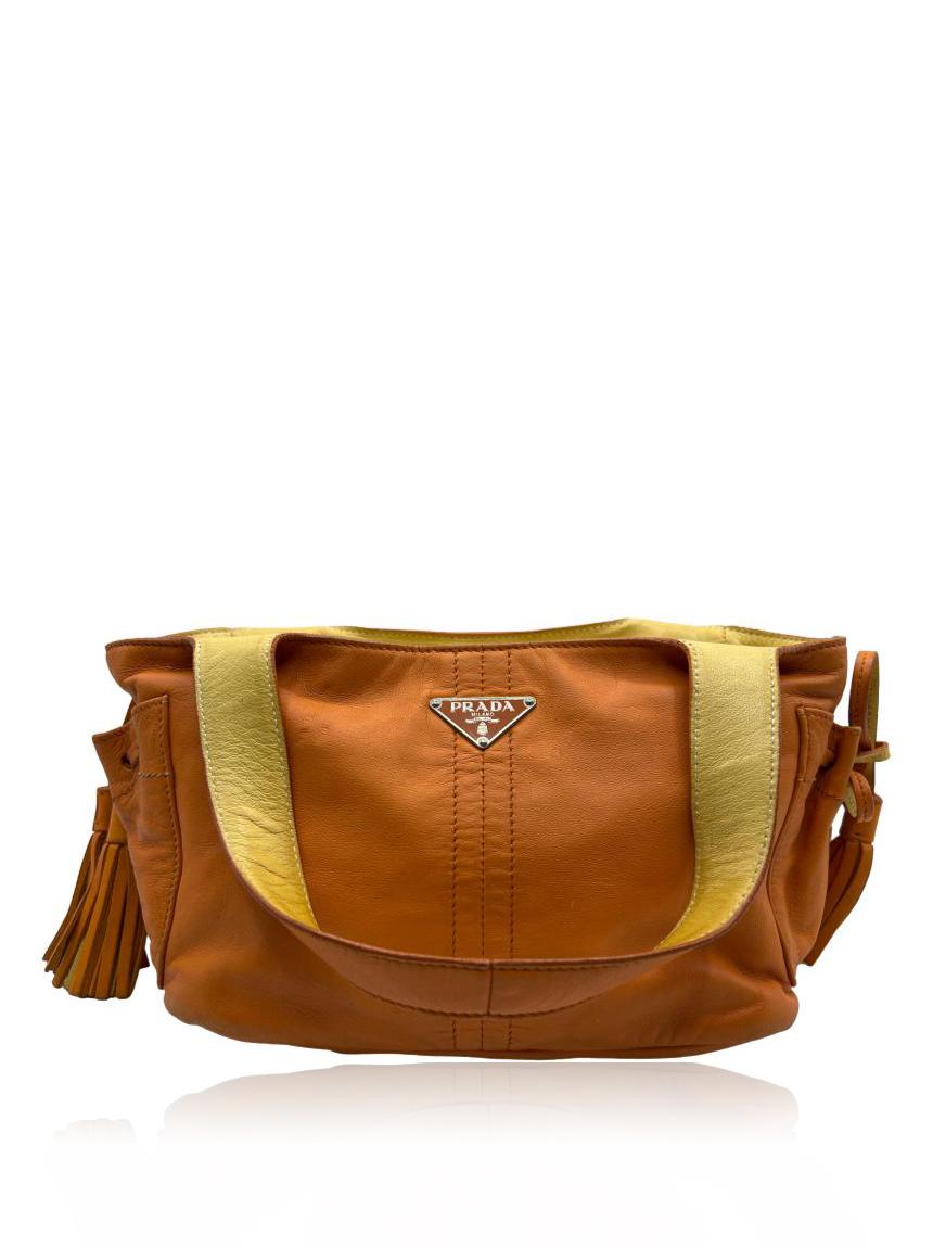 prada prada nappa tassel laranja vintage orange