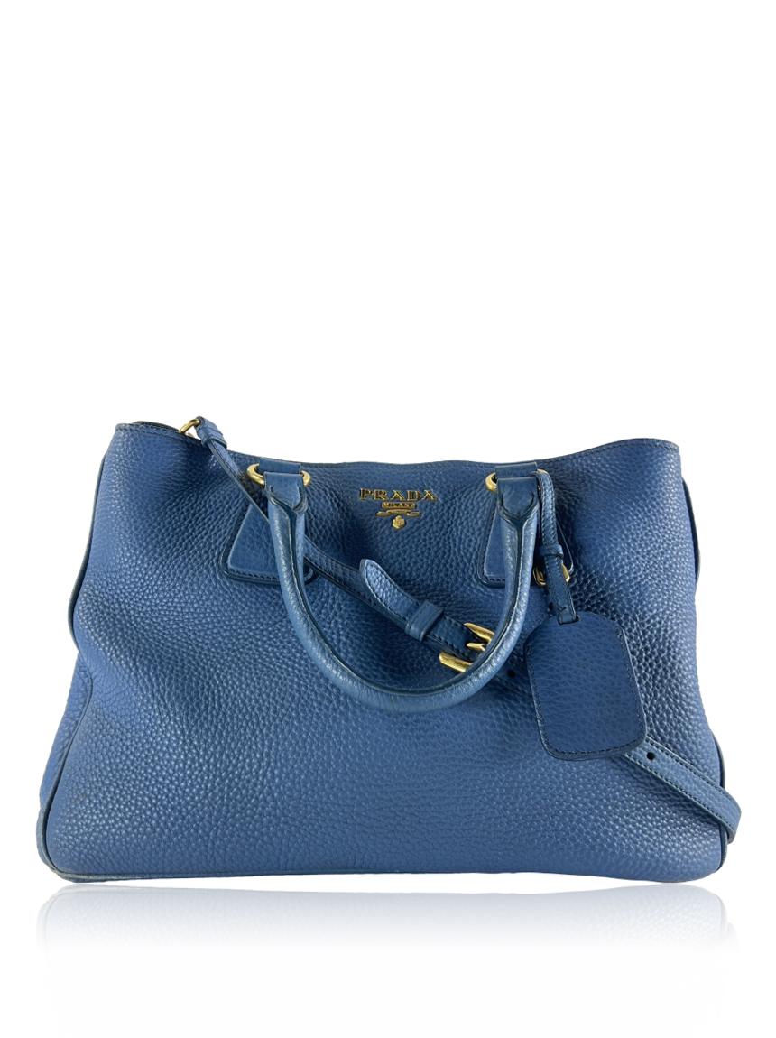prada prada vitello daino azul blue