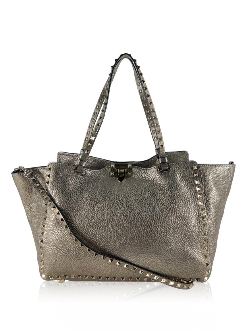 valentino valentino rockstud metalizada metallic