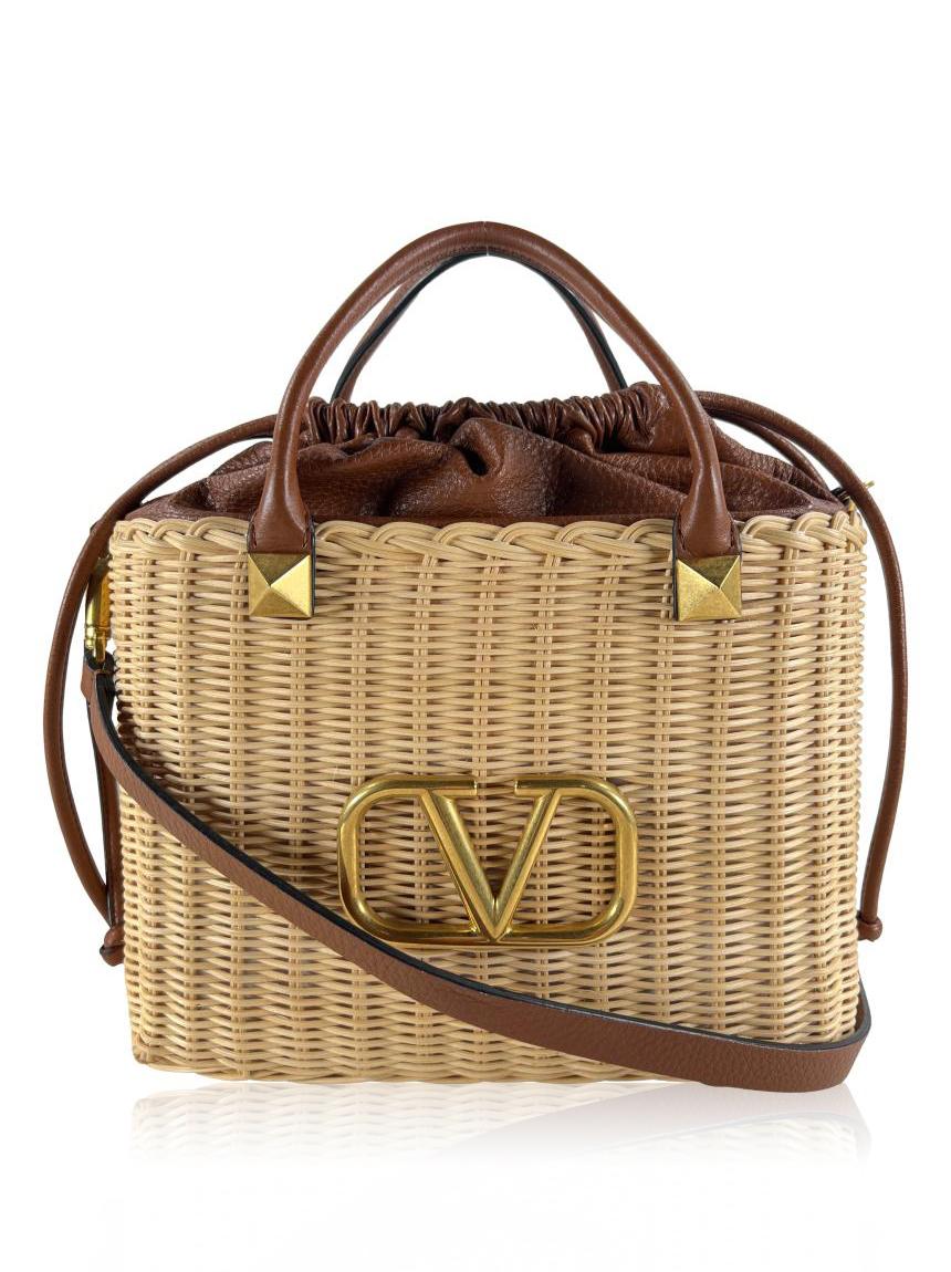 valentino valentino vlogo vime wicker marrom brown