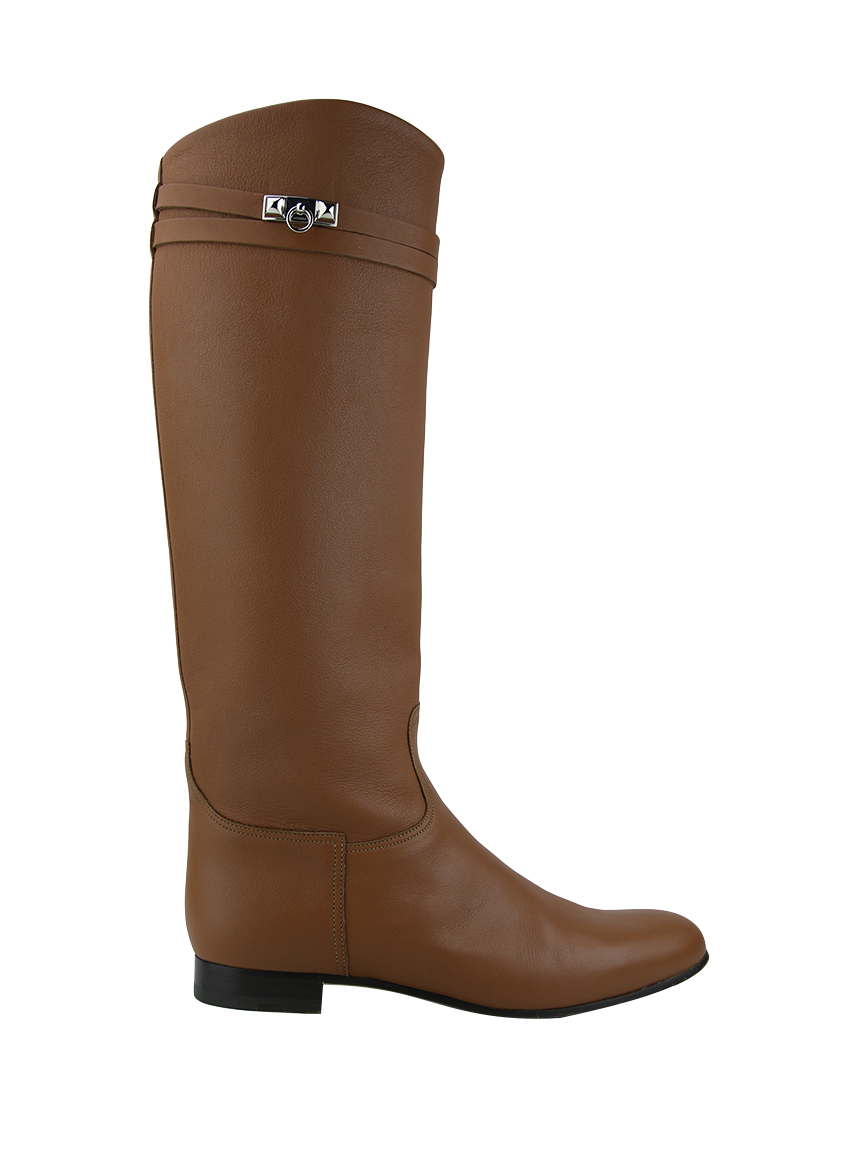 Bota Hermès Couro Caramelo - DZB294 Original | Etiqueta Única
