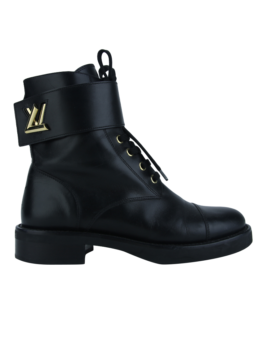 Bota Louis Vuitton Original Wonderland Couro Monograma Preta Feminina