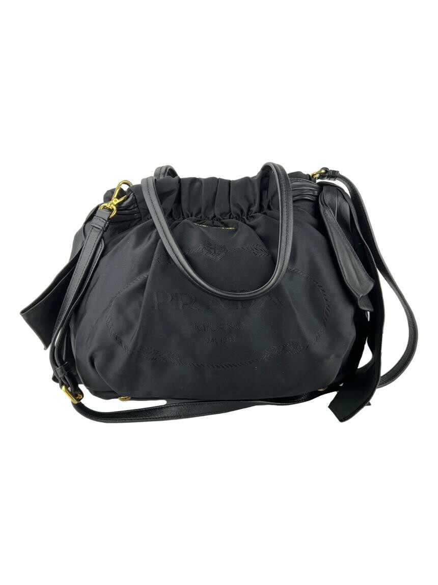 Bolsa Prada Nylon Bow Preto Original - HII1256 | Etiqueta Única