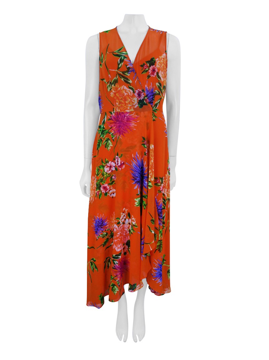 Vestido floral calvin klein hot sale