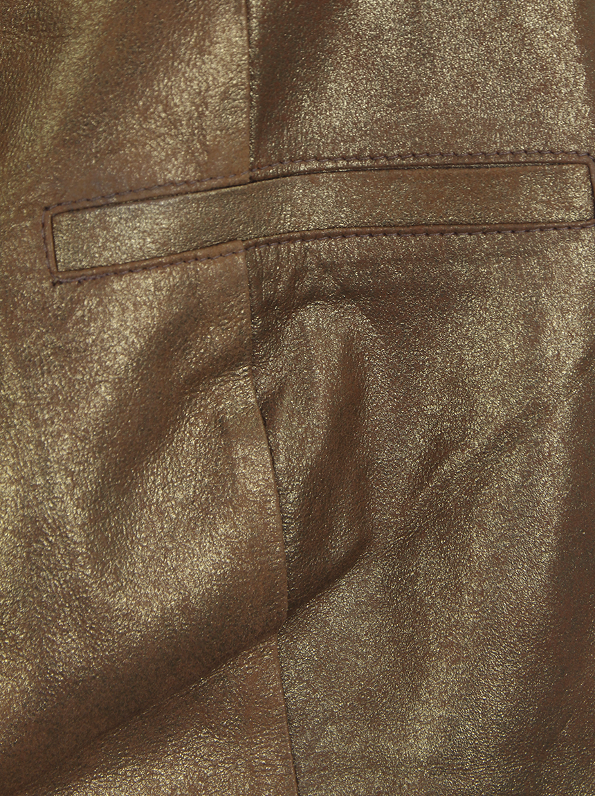 Calça byNV Couro Galena Cobre CHK270 Original Etiqueta Única