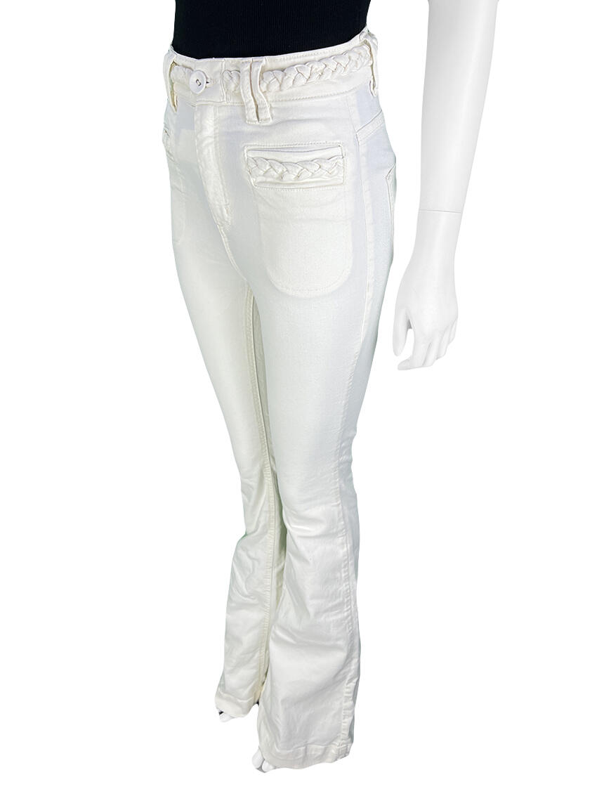 Cal A Mixed Flare Jeans Tran Ada Off White Original Rjn Etiqueta