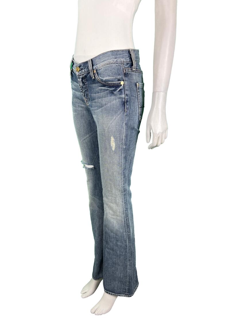 Jeans SEVEN FOR ALL MANKIND Destroyed Flare - Taille 27, Délavé Et Destroyed, Coupe Flare Pour Femme