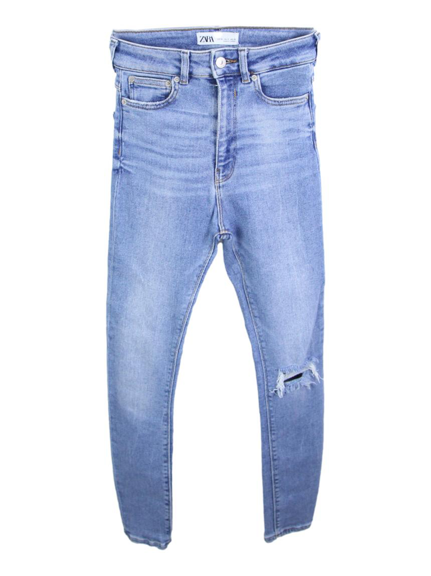 Calça Zara Jeans Azul Original - QN531