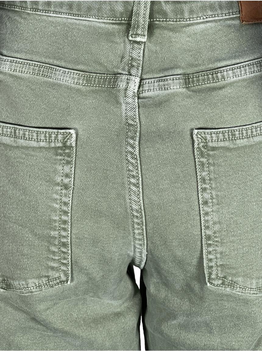 Calça Zara Jeans Verde Escuro FOD382 Original Etiqueta Única