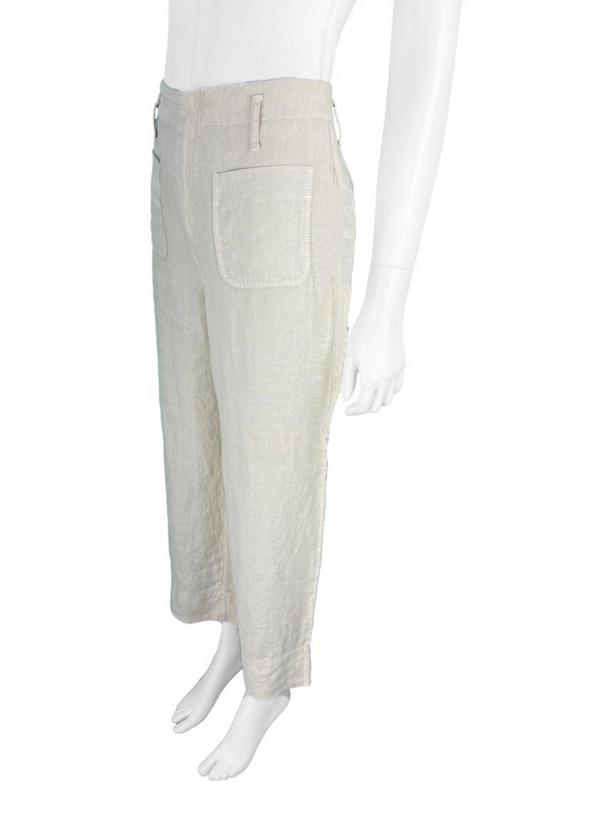 Calça Zara Linho Bege - QPM145 Original | Etiqueta Única