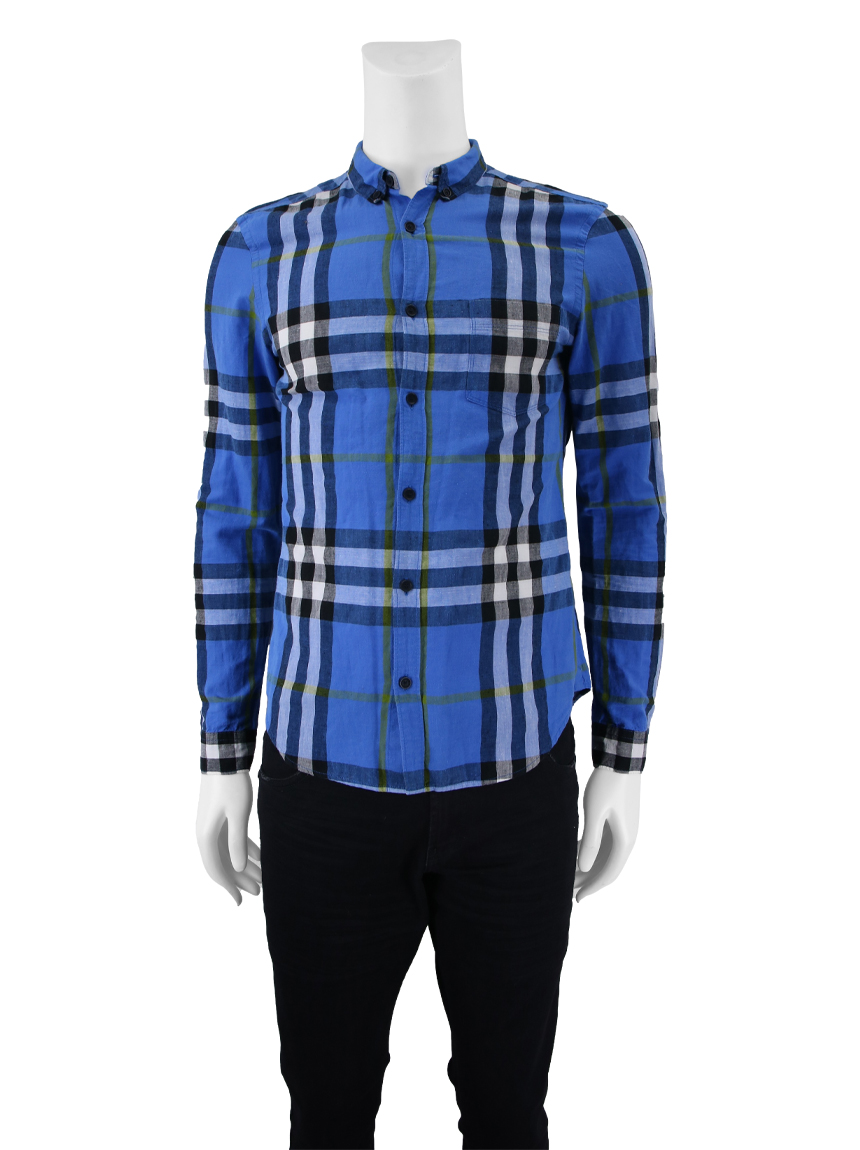 Camisa Burberry Xadrez Azul Original - UMD1 | Etiqueta Única